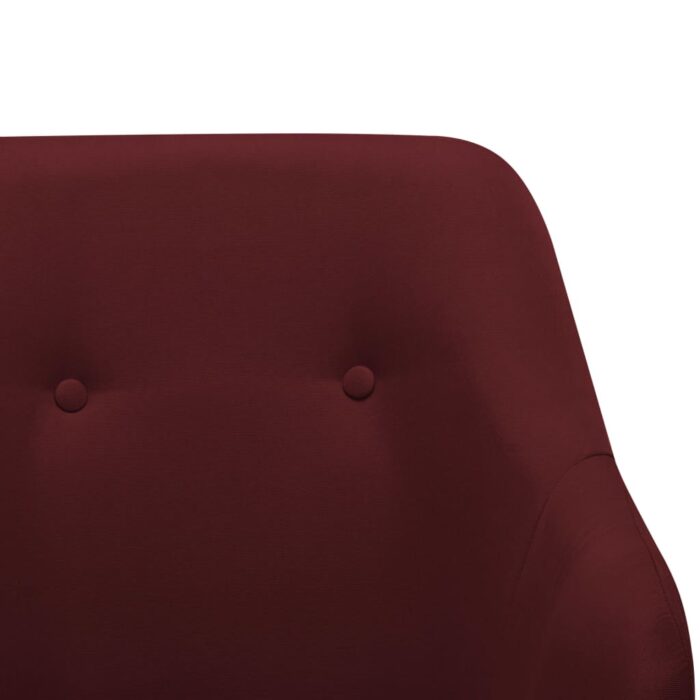 Chaise à bascule Rouge bordeaux Tissu – Image 5