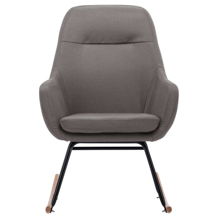 Chaise à bascule Gris clair Tissu – Image 2