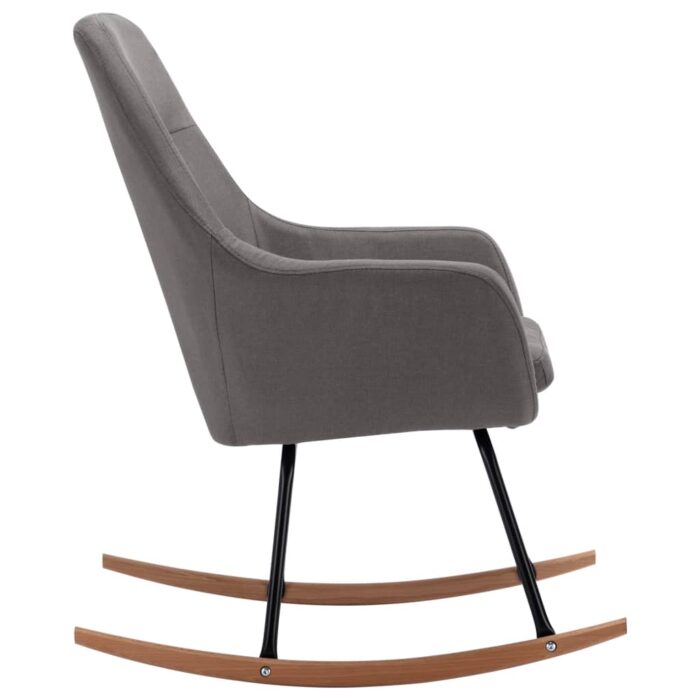 Chaise à bascule Gris clair Tissu – Image 3
