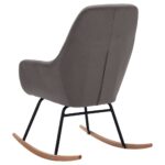 Chaise à bascule Gris clair Tissu – Image 4