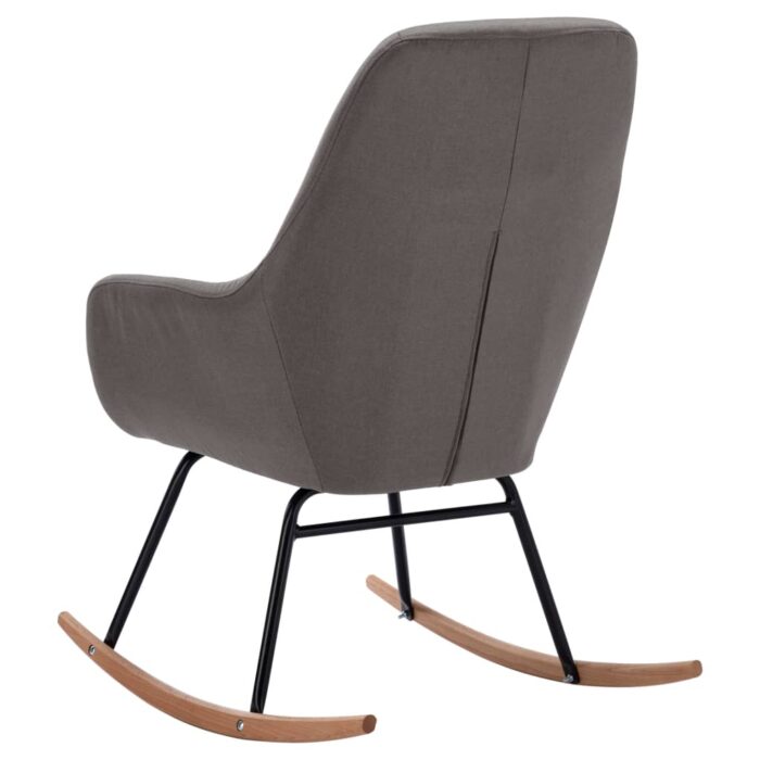Chaise à bascule Gris clair Tissu – Image 4