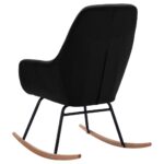 Chaise à bascule Noir Tissu – Image 4