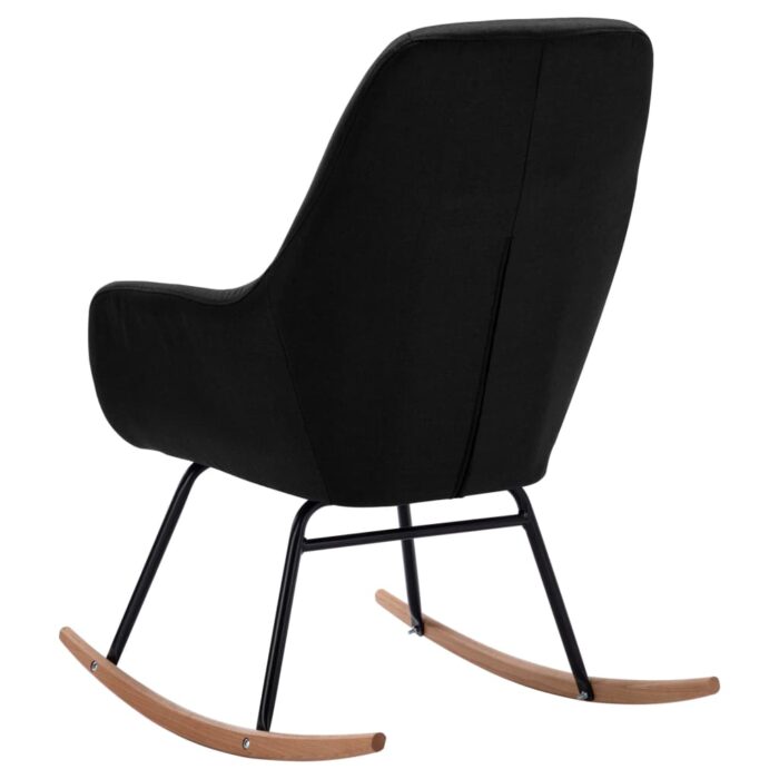 Chaise à bascule Noir Tissu – Image 4