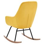 Chaise à bascule Jaune moutarde Tissu – Image 4
