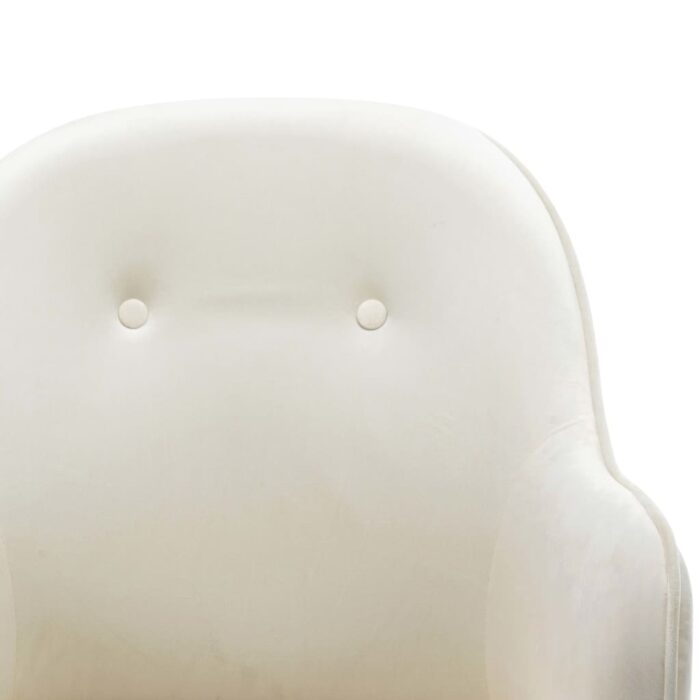 Chaise à bascule Blanc crème Velours – Image 5
