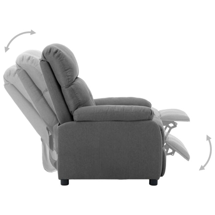 Fauteuil inclinable Gris clair Tissu – Image 2