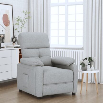 Fauteuil inclinable Gris clair Tissu