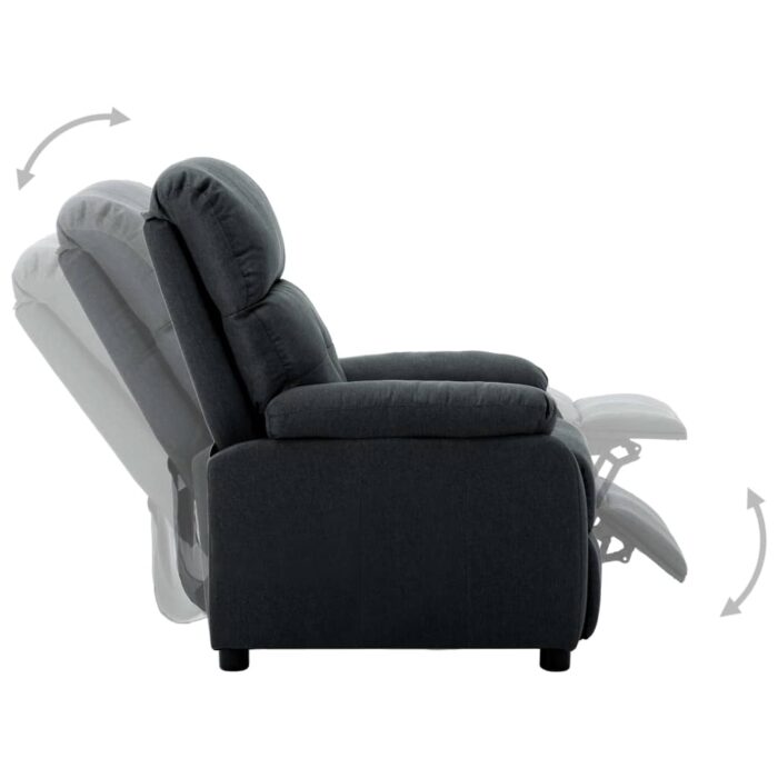 Fauteuil inclinable Gris foncé Tissu – Image 2