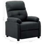 Fauteuil inclinable Gris foncé Tissu – Image 5