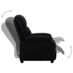 Fauteuil inclinable Noir Tissu – Image 2