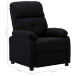 Fauteuil inclinable Noir Tissu – Image 5