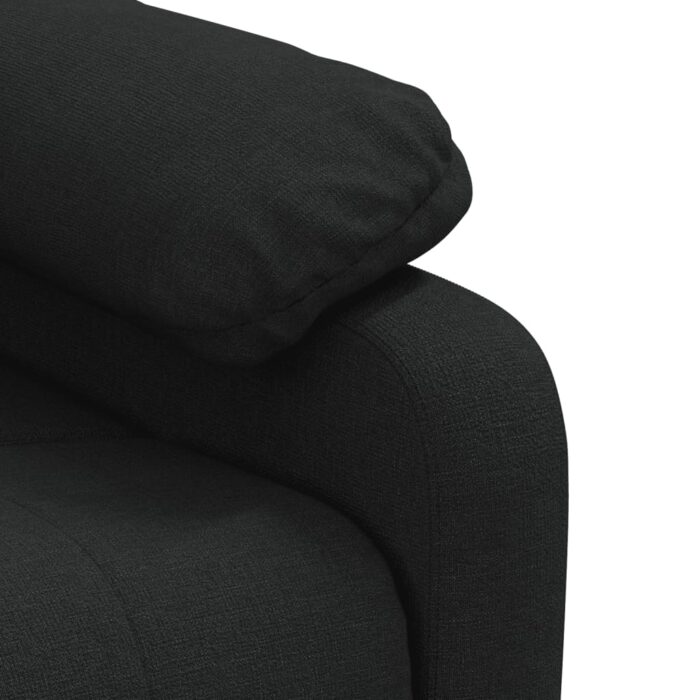 Fauteuil inclinable Noir Tissu – Image 6