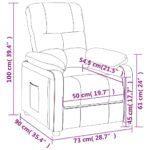 Fauteuil inclinable Noir Tissu – Image 8