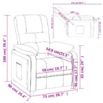 Fauteuil inclinable Rouge bordeaux Tissu – Image 8