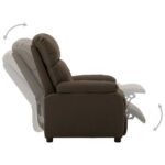 Fauteuil inclinable Marron Tissu – Image 2