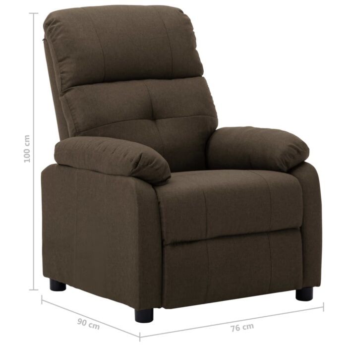 Fauteuil inclinable Marron Tissu – Image 5