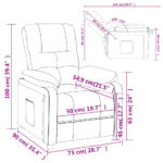 Fauteuil inclinable Marron Tissu – Image 8