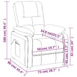 Fauteuil de massage Gris foncé Tissu – Image 9