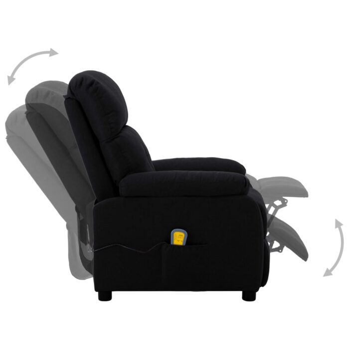 Fauteuil de massage Noir Tissu – Image 3