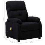 Fauteuil de massage Noir Tissu – Image 6