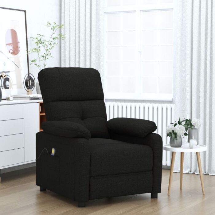 Fauteuil de massage Noir Tissu – Image 1