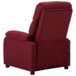 Fauteuil de massage Rouge bordeaux Tissu – Image 4