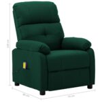 Fauteuil de massage Vert foncé Tissu – Image 6
