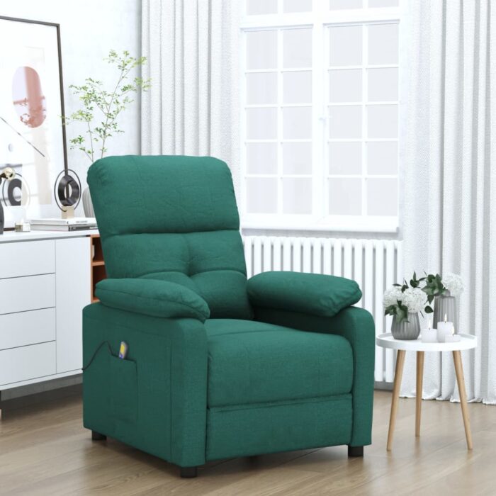 Fauteuil de massage Vert foncé Tissu – Image 1