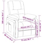 Fauteuil de massage Taupe Tissu – Image 9