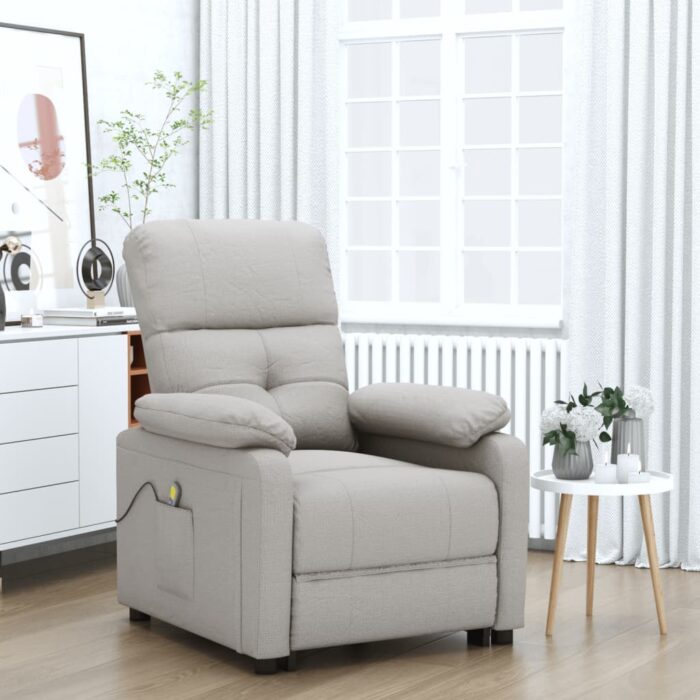 Fauteuil de massage Taupe Tissu – Image 1