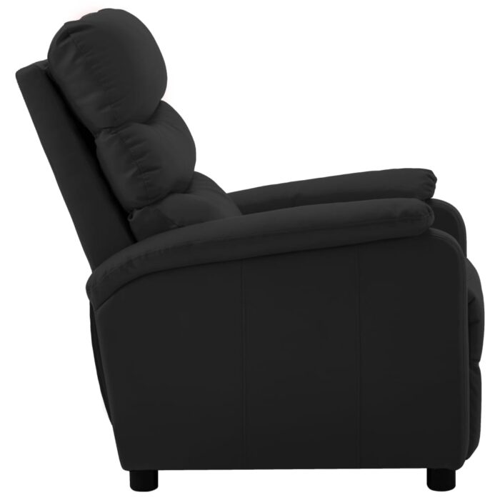 Fauteuil inclinable Noir Similicuir – Image 3