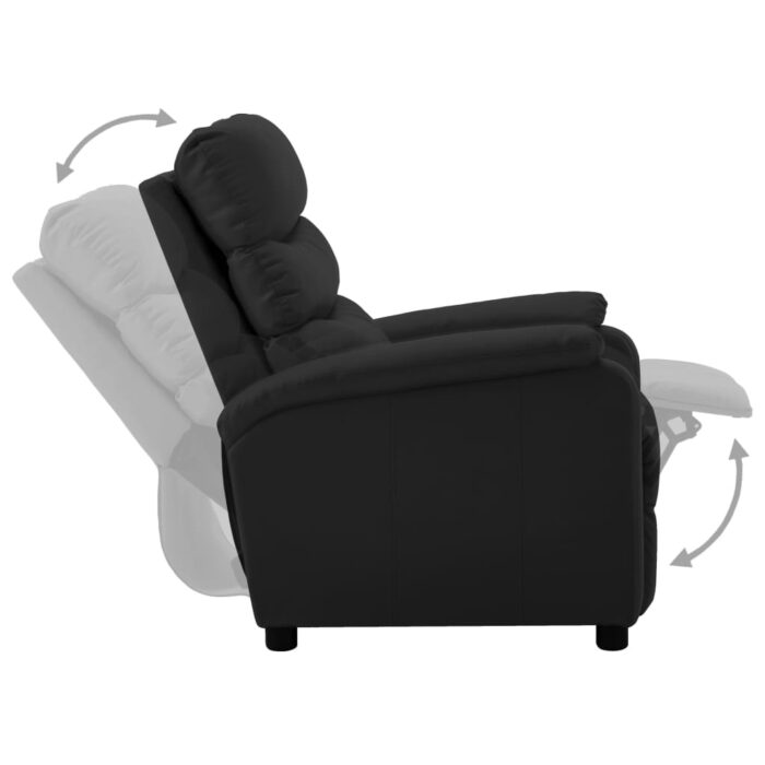 Fauteuil inclinable Noir Similicuir – Image 4
