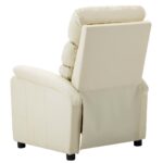 Fauteuil inclinable Crème Similicuir – Image 5