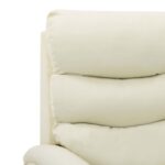Fauteuil inclinable Crème Similicuir – Image 6