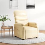 Fauteuil inclinable Crème Similicuir