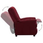 Fauteuil inclinable Rouge bordeaux Tissu – Image 3