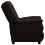 Fauteuil inclinable Marron foncé Tissu – Image 2