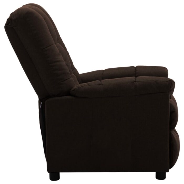 Fauteuil inclinable Marron foncé Tissu – Image 2