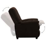 Fauteuil inclinable Marron foncé Tissu – Image 3