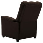 Fauteuil inclinable Marron foncé Tissu – Image 4