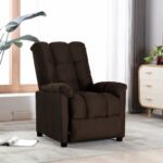 Fauteuil inclinable Marron foncé Tissu