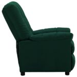 Fauteuil inclinable Vert foncé Tissu – Image 2