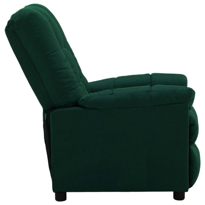 Fauteuil inclinable Vert foncé Tissu – Image 2