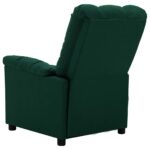 Fauteuil inclinable Vert foncé Tissu – Image 4