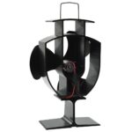 Ventilateur de poêle alimenté par chaleur 3 pales Noir – Image 3