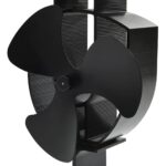 Ventilateur de poêle alimenté par chaleur 3 pales Noir – Image 5