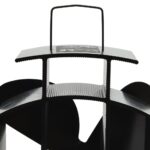 Ventilateur de poêle alimenté par chaleur 4 pales Noir – Image 6