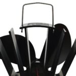Ventilateur de poêle alimenté par chaleur 4 pales Noir – Image 4