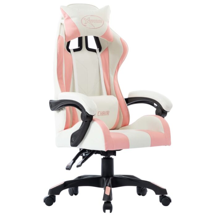 Fauteuil de jeux vidéo Rose Similicuir – Image 1