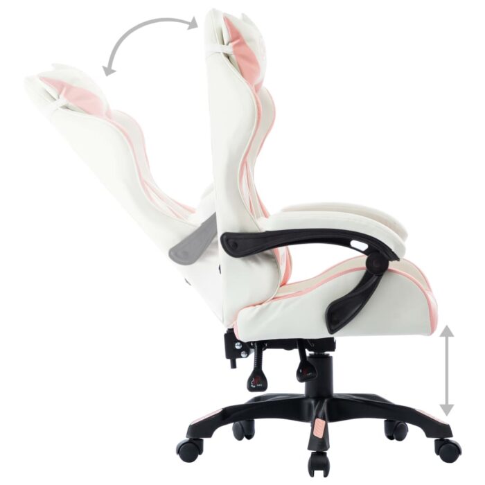 Fauteuil de jeux vidéo Rose Similicuir – Image 3
